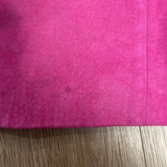 Hot pink vintage Danier suede dress - Picture 6 of 7